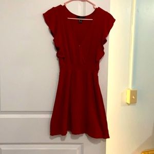 Forever 21 red orange summer dress size S